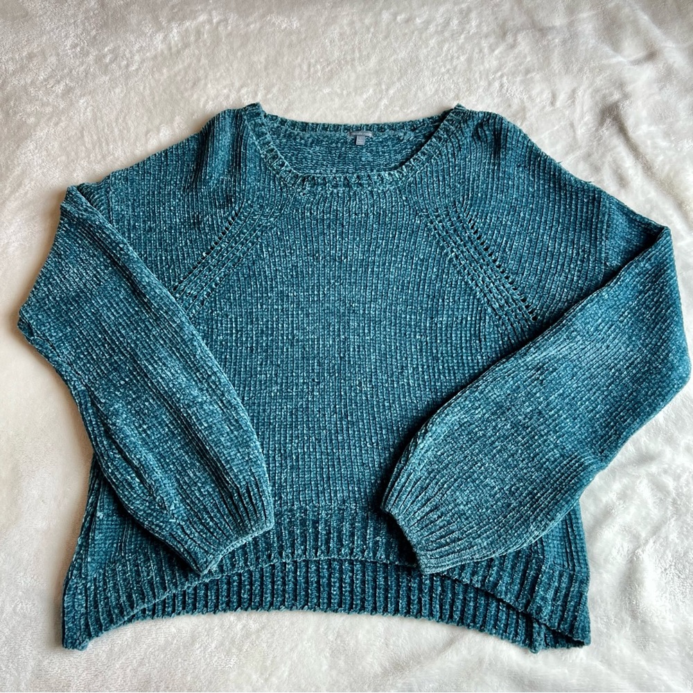 Charlotte Russe knit sweater, color teal, size medium